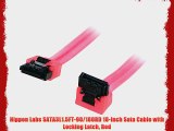 Nippon Labs SATA3L1.5FT-90/180RD 18-Inch Sata Cable with Locking Latch Red