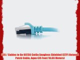 C2G / Cables to Go 00756 Cat6a Snagless Shielded (STP) Network Patch Cable Aqua (35 Feet/10.66