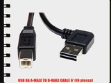 USB RA A-MALE TO B-MALE CABLE 6' (10 pieces)