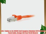 C2G / Cables to Go 00896 Cat6 Snagless Shielded (STP) Network Patch Cable Orange (35 Feet/10.66