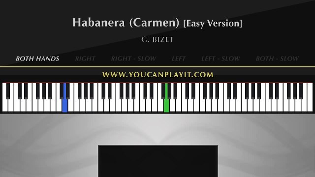 Bizet - Carmen - Habanera [Easy Piano Tutorial]