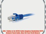 C2G / Cables to Go 00705 Cat6a Snagless Unshielded (UTP) Network Patch Cable Blue (35 Feet/10.66