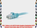 C2G / Cables to Go 00773 Cat6a Snagless Unshielded (UTP) Network Patch Cable Aqua (35 Feet/10.66