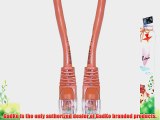 GadKo Cat5e Orange Ethernet Patch Cable Round Snagless/Molded Boot 100 foot