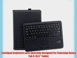 SUPERNIGHT Samsung Galaxy Tab S 10.5 Bluetooth Touchpad Keyboard Portfolio Case - DETACHABLE
