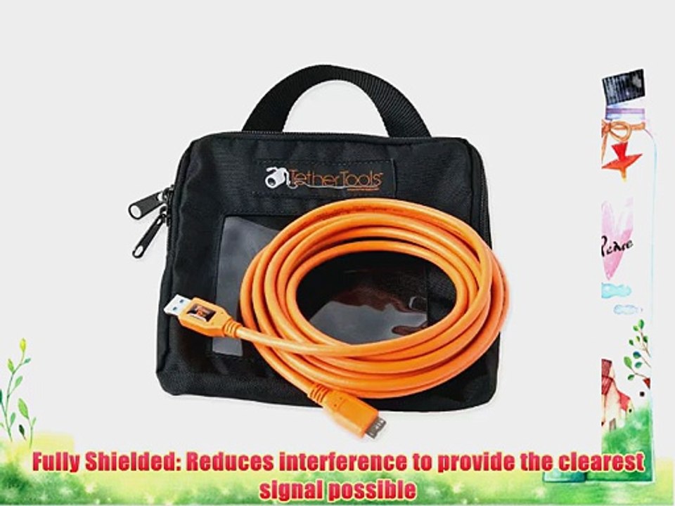 Tether Tools TetherPro 15' USB 3.0 Male (Type A) to Micro (Type B) 5-Pin Cable Hi-Visibility