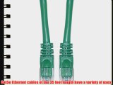 GadKo Cat5e Green Ethernet Patch Cable Round Snagless/Molded Boot 35 foot