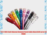 10 Ft (10ft) Cat6 Ethernet Network Patch Cable Black RJ45 m/m (10 PACK)