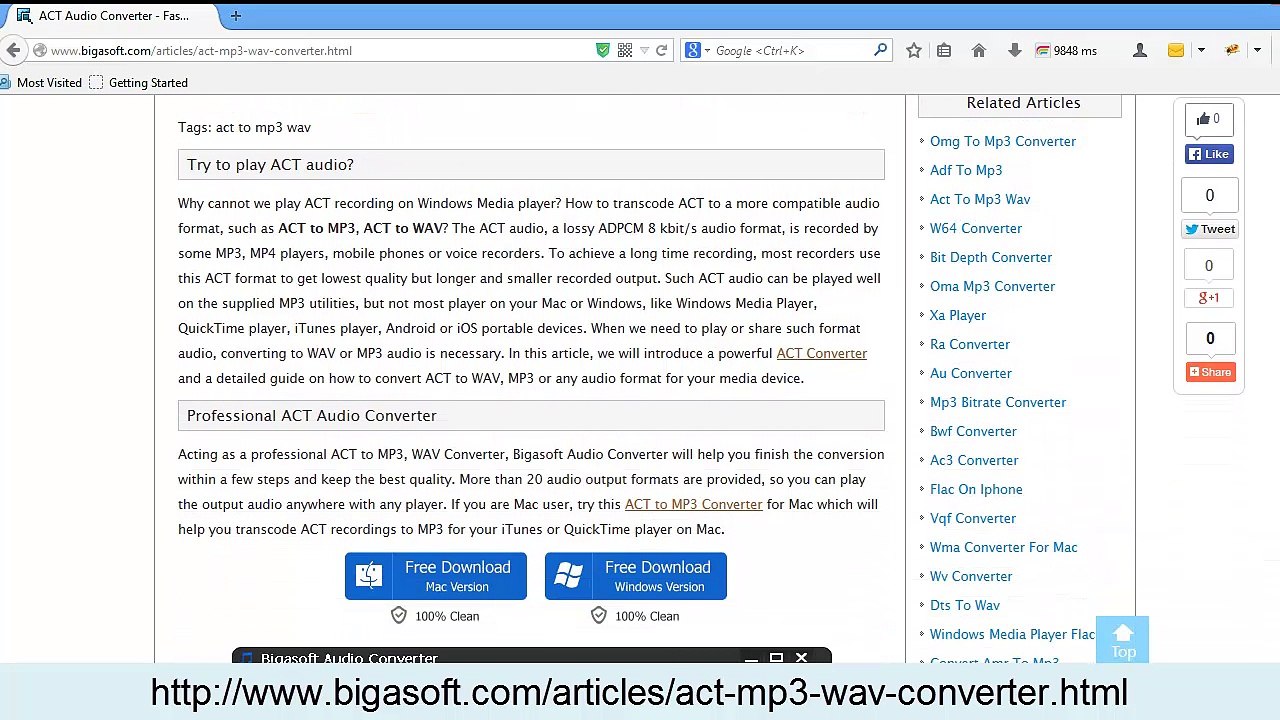 Fast Convert ACT to MP3, WAV or any other popular audio formats