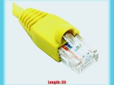 2 Ft (2ft) Cat6 Ethernet Network Patch Cable Yellow w/Ultra Boot RJ45 m/m 10/100/1000 Gigabit