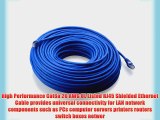 Cable Matters Cat6a Snagless Shielded (SSTP) Ethernet Patch Cable in Blue 150 Feet