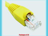 2 Ft (2ft) Cat6 Ethernet Network Patch Cable Yellow w/Ultra Boot RJ45 m/m 10/100/1000 Gigabit