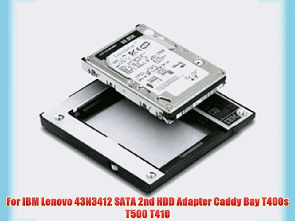 For IBM Lenovo 43N3412 SATA 2nd HDD Adapter Caddy Bay T400s T500 T410