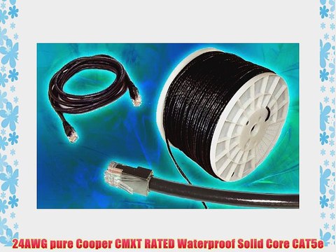 200FT (60M) Cat5e Direct Burial Waterproof RJ45 Network RJ45 Patch Cable Fully Tested Connectors