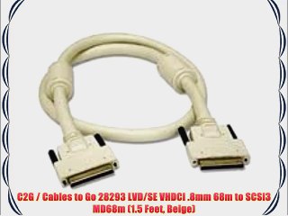 C2G / Cables to Go 28293 LVD/SE VHDCI .8mm 68m to SCSI3 MD68m (1.5 Feet Beige)