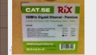 Rix Cat5e 350MHz solid UTP CMP 1000 feet white cable (UL-listed) Solid pure copper