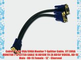 Cables To Go VGA/SVGA Monitor Y-Splitter Cable. 1FT SVGA MONITOR Y SPLITTER CABLE 1X HD15M