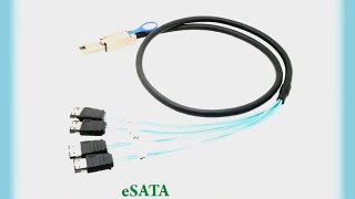 CY SFF-8088 TO eSATA 7Pin Mini-SAS 26P TO 4 ESATA EXTERNAL HARD DISK DRIVE cable 1m