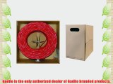 GadKo Bulk Cat5e Red Ethernet Cable Round Stranded UTP (Unshielded Twisted Pair) Pullbox 1000