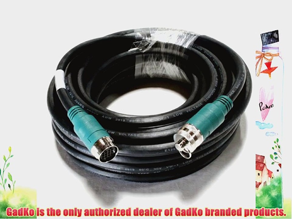 GadKo EZ Pull VGA   Audio Runner Cable Green Booted Female Max Resolution 1600x900 (UXGA) 35