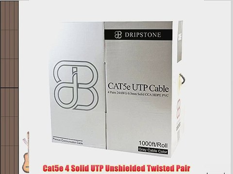 Dripstone CAT5e 1000-Feet Solid UTP Ethernet Cable Gray (600002)