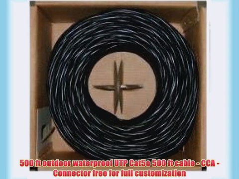 Aurum Cables CAT5e 500 ft Outdoor waterproof - CCA - Direct Burial Ethernet Network Cable with