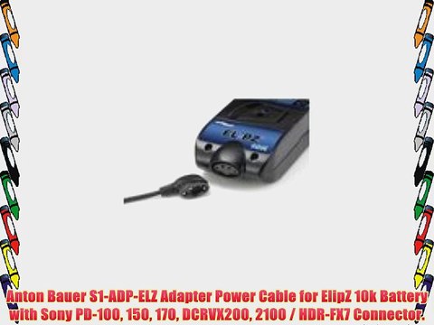 Anton Bauer S1-ADP-ELZ Adapter Power Cable for ElipZ 10k Battery with Sony PD-100 150 170 DCRVX200