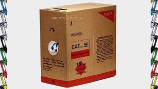 Monoprice 1000FT 24AWG Cat5e 350MHz UTP Solid Riser Rated (CMR) Bulk Ethernet Bare Copper Cable