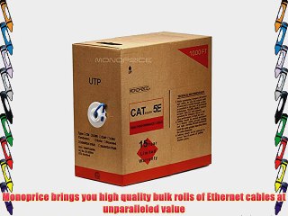 Monoprice 1000FT 24AWG Cat5e 350MHz UTP Solid Riser Rated (CMR) Bulk Ethernet Bare Copper Cable