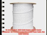 UL Litsted RG59 Siamese 1000 ft. Coaxial CCTV Cable - Combo 20 AWG Solid Copper RG59   18/2