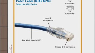 Tripp Lite Cat6 Gigabit Solid Conductor Snagless Patch Cable (RJ45 M/M ) - Blue 200-ft.(N202-200-BL)