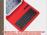 NEWSTYLE Universal 9.7 - 10.1 Inch Tablet Portfolio Leather Case W Detachable Bluetooth Keyboard