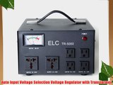 ELC TR-5000 5000 Watt Voltage Regulator with Transformer - Step Up/Down - 110V/220V - Circuit