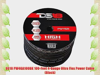 DS18 PW4GA100BK 100-Feet 4-Gauge Ultra Flex Power Cable (Black)