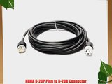 NEMA 5-20 Extension Power Cord - 25 Foot 20A/125V 12 AWG - UL Listed - Iron Box # IBX-1010-25M