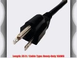 SF Cable 35ft 16 AWG Universal Power Cord - IEC320 C13 to NEMA 5-15P SJT 13A