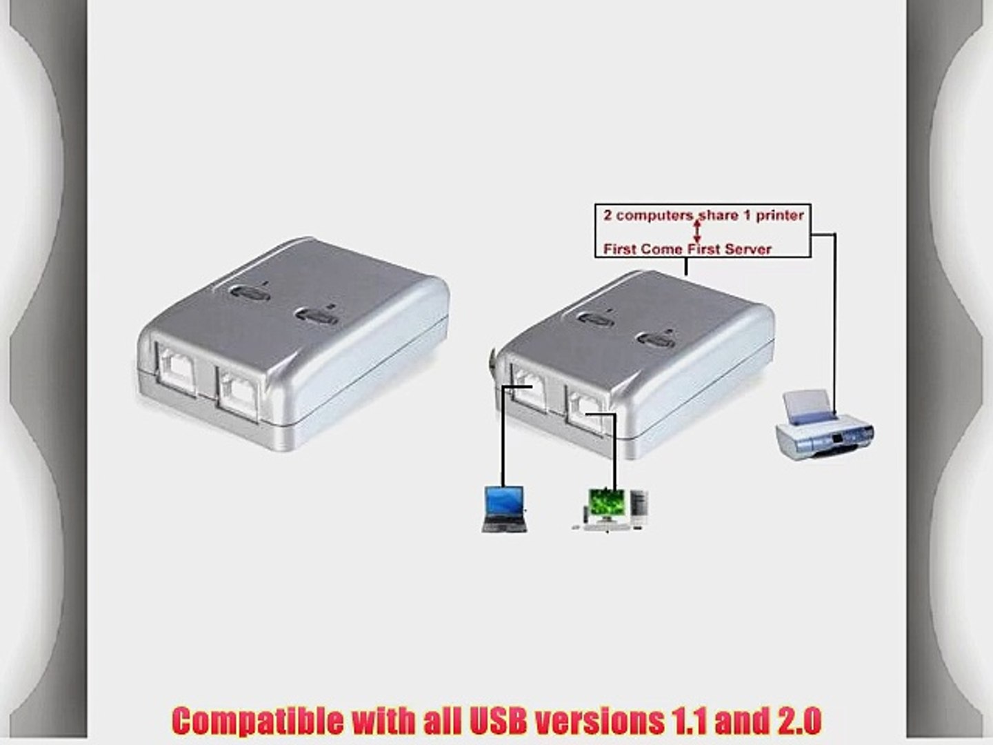 2 computers 1 printer