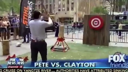 Fox News Hosts Hits Man w Axe News Blooper