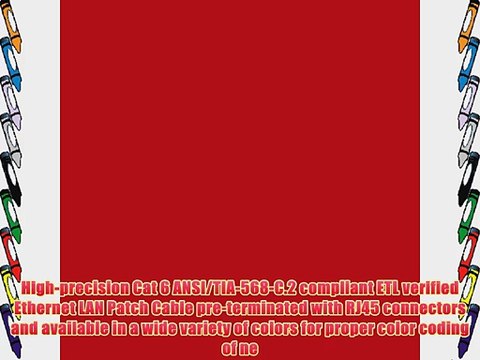 GearIt (20 Pack) 5 Feet Cat6 Ethernet Patch Cable - Computer LAN Network Cord Red - Lifetime