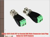 50pcs CAT5 Cat6 UTP to Coaxial BNC Video Balun Connector Adapter for CCTV Camera