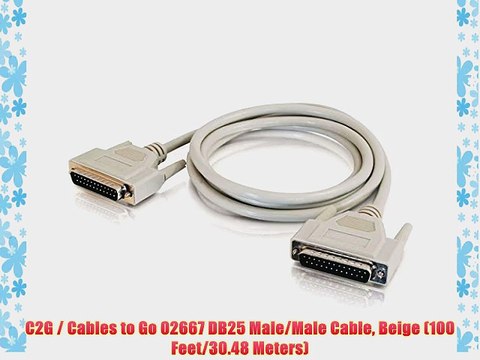 C2G / Cables to Go 02667 DB25 Male/Male Cable Beige (100 Feet/30.48 Meters)