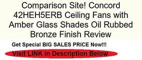 Concord 42HEH5ERB Ceiling Fans with Amber Glass Shades Oil Rubbed Bronze Finish Review