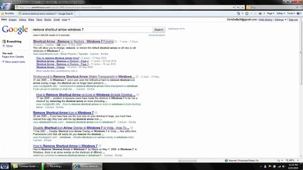 How To Remove Shortcut Arrows In Windows 7