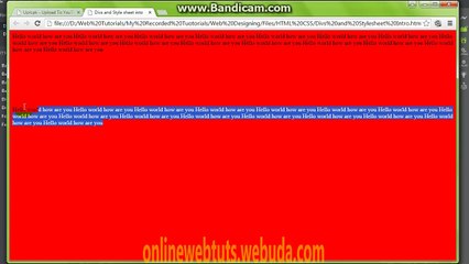 Online Web Tutorials In Urdu Div And Style Intro Part 7