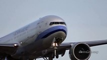 China Airlines 777-300ER Low Abort Landing - Missed Approach @ KPAE Paine Field