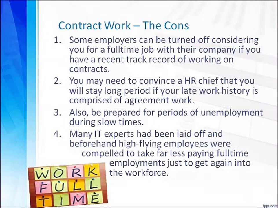 IT Jobs Contract Work, Its Pros and Cons