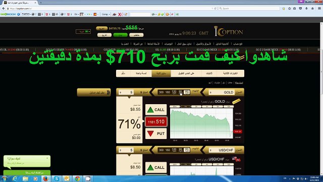 كيف قمت بربح 710$ بمدة دقيقتين في تداول الخيارات الثنائية مع شركة ICoption