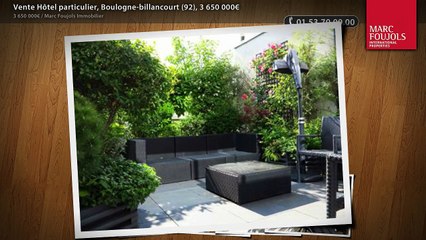 Vente Hôtel particulier, Boulogne-billancourt (92), 3 650 000€
