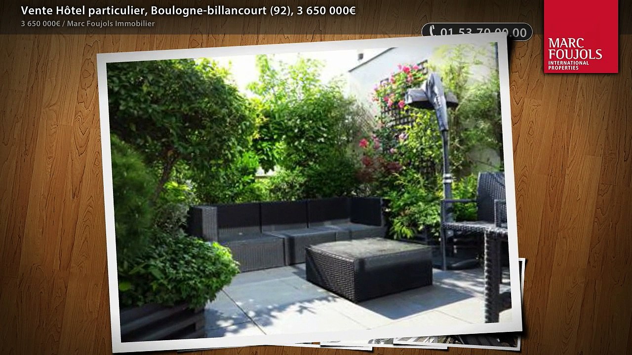 Vente Hôtel particulier, Boulogne-billancourt (92), 3 650 000€
