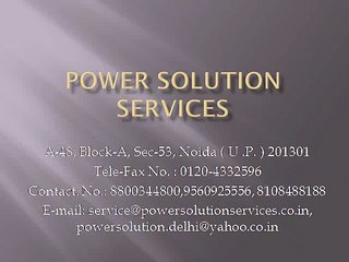 Power Solution Services PPT